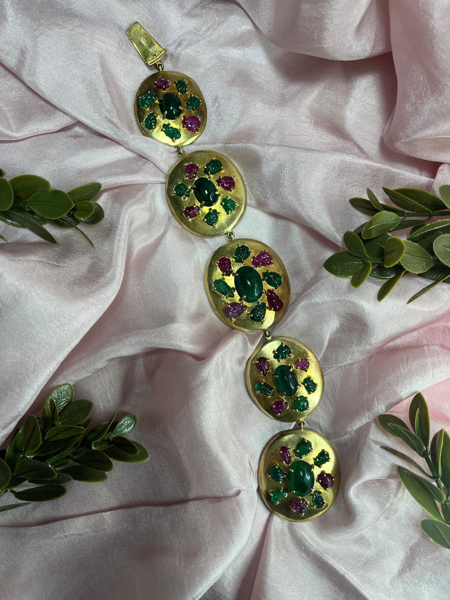 Bold Emerald Ruby Bracelet