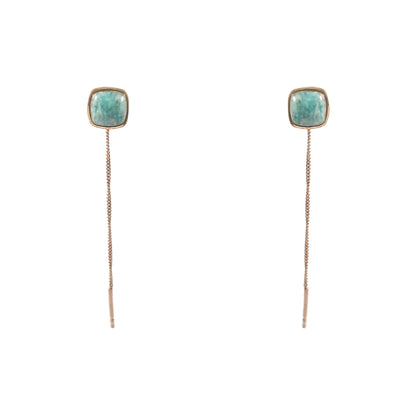 Amazonite Threader Earrings
