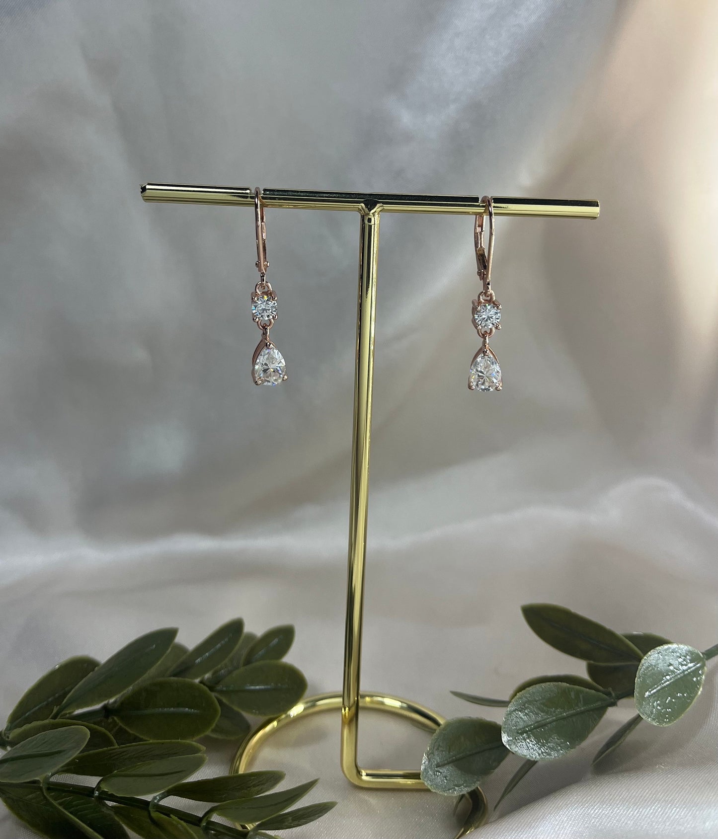 Moissanite Drop Earrings , 925 Sterling Silver, Gift for your loved once, Silver Jewelry- ARIENE JEWELS