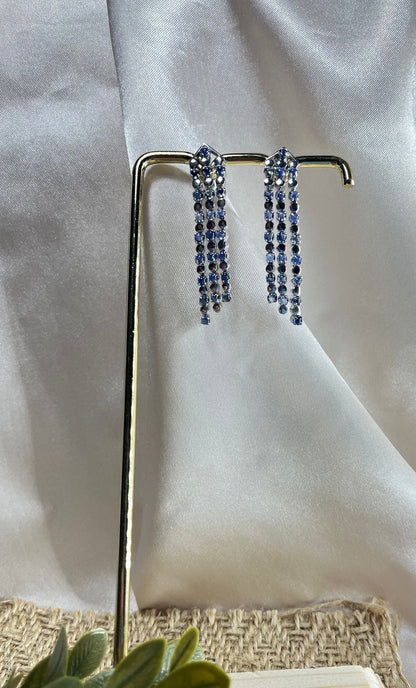 Silver Jewelry, Sterling Silver 925, Tanzanite Earring, Festive Vibes, Gemstones Earring, Gift for her- ARIENE JEWELS