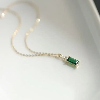 Emerald Cubic Necklace