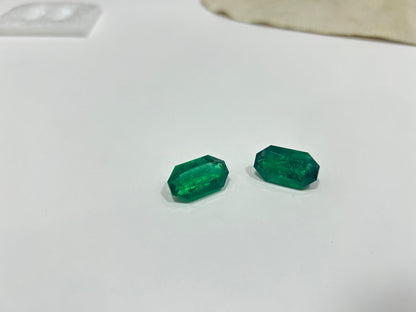 Zambian Green Emerald, 23.10Ct, Loose Gemstone, Earring Pairs, Wedding Anniversary, Emerald Cut, Valentine Day Gift- ARIENE